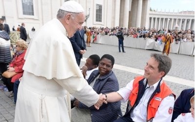 Dr. Alexander Praus, Josefinum, bei Papst Franziskus
