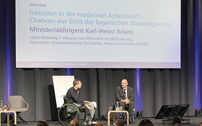 Unter dem Motto „Inklusion in der modernen Arbeitswelt“ fand in Augsburg das 2. Fachforum der Einheitlichen Ansprechstellen für Arbeitgeber (EAA) in Bayern statt.