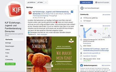 Facebook-Präsenz der EB Donauries